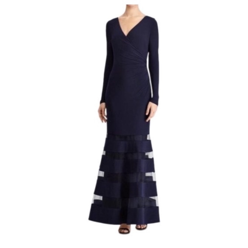 💙SALE!💙 Lauren Ralph Lauren Tulle Panel Jersey Gown